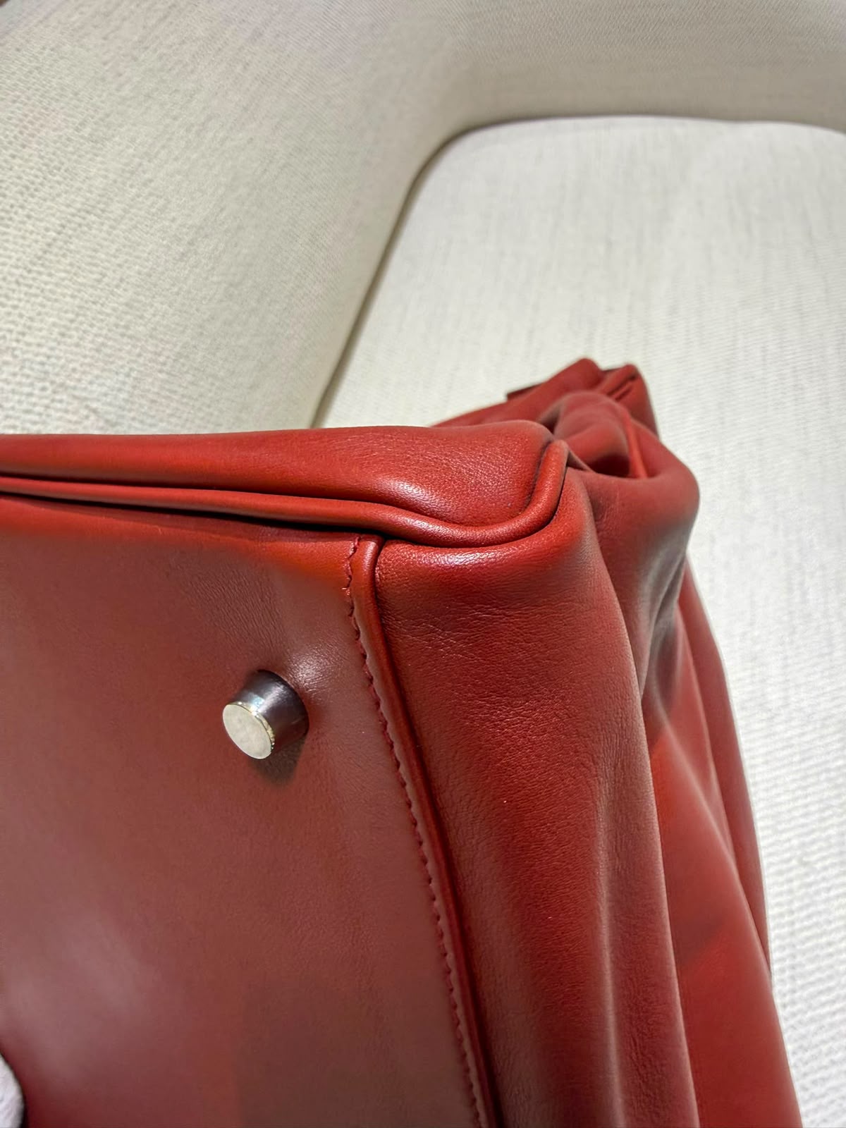 Rare* Hermes Kelly Relax 50cm Rouge H sikkim ck leather palladium hardware