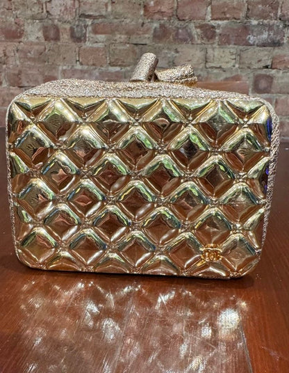 Rare Chanel 2009 Paris-Moscow Gold clutch