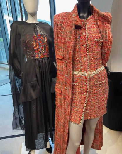 Chanel 21A orange tweed vest