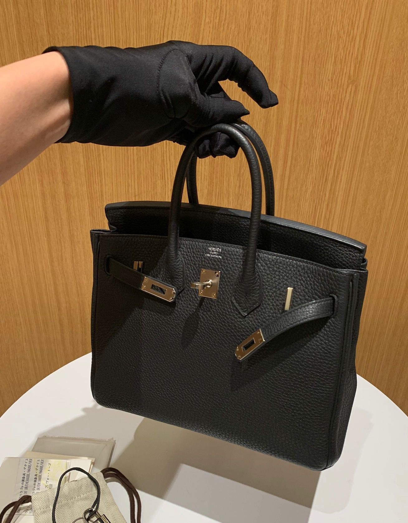 Hermès Birkin 25 Black Togo Leather Palladium Hardware