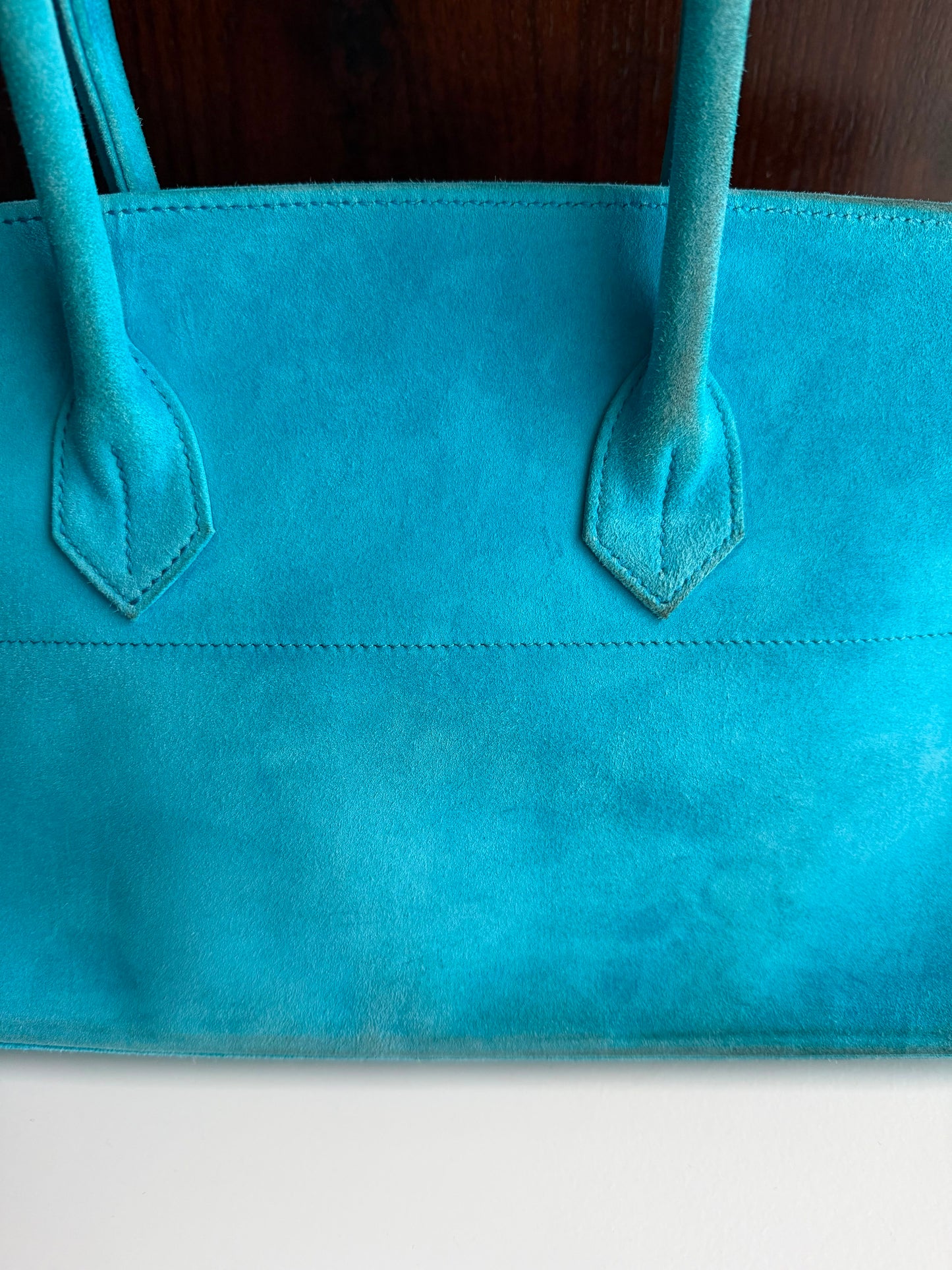 Hermès Birkin Shoulder JPG 42 Blue Turquoise Doblis Suede Leather Palladium Hardware – Ultimate Collector’s Masterpiece