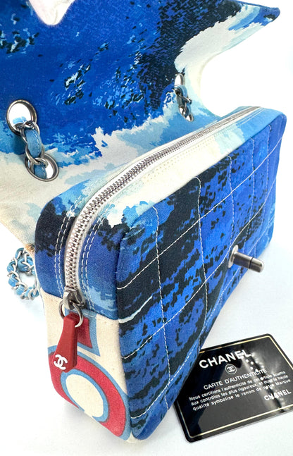 Chanel 2002 Surf Line Choco Bar Flap Bag