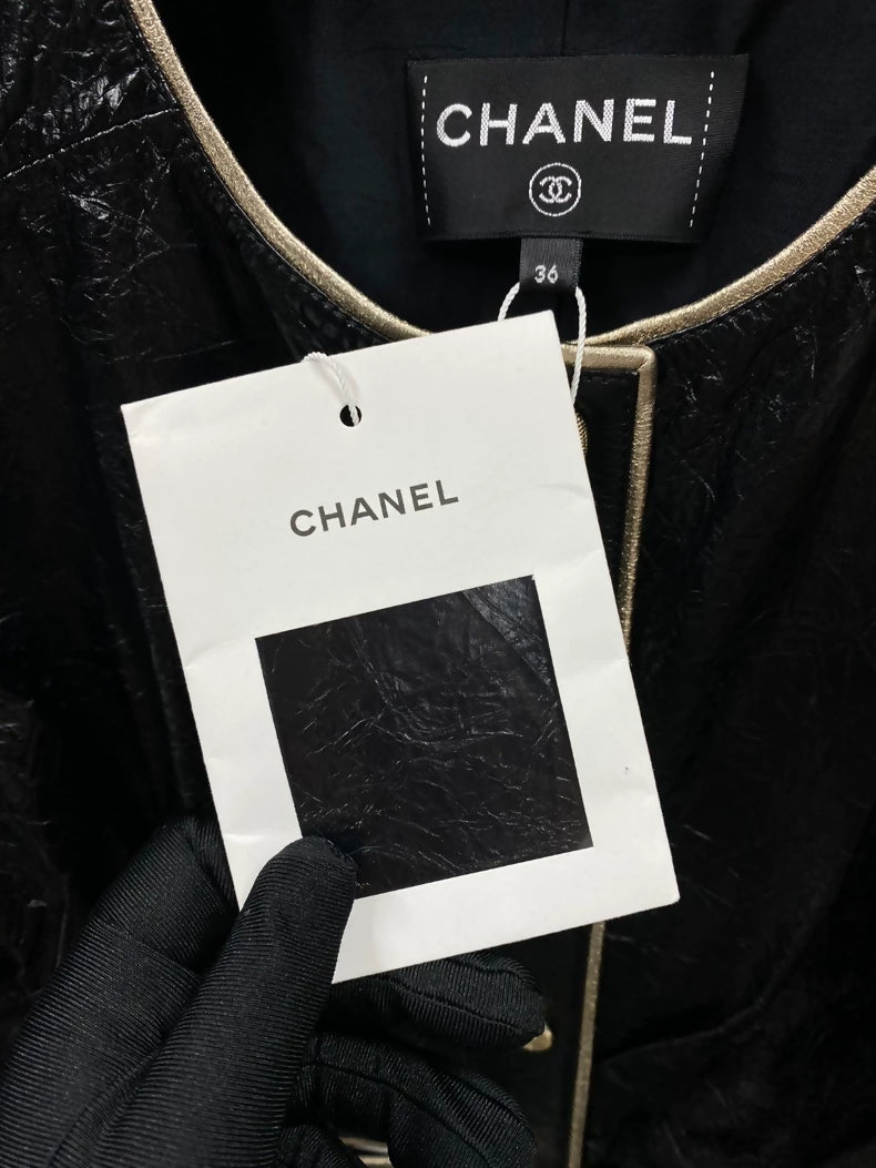 Chanel 22S leather dress