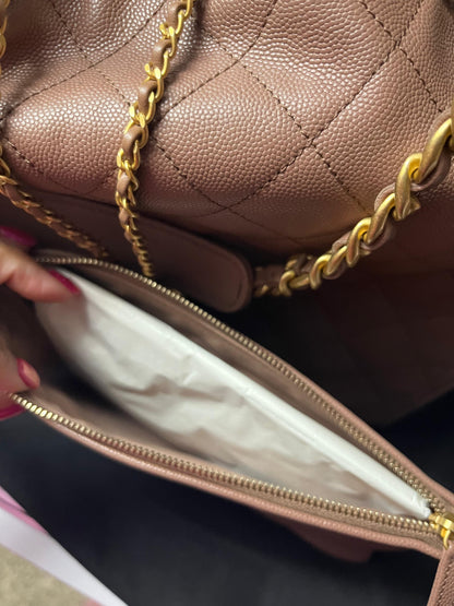 Chanel 25 Hobo bag Medium brown leather gold hardware