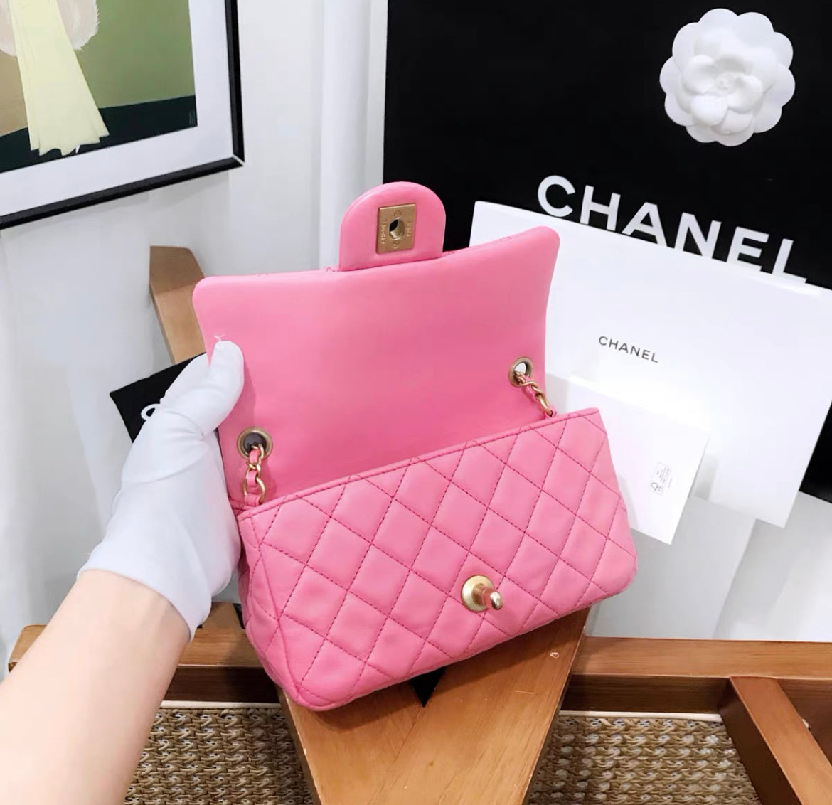 Chanel Pink Mini Rectangular Flap Bag – Wararni.com