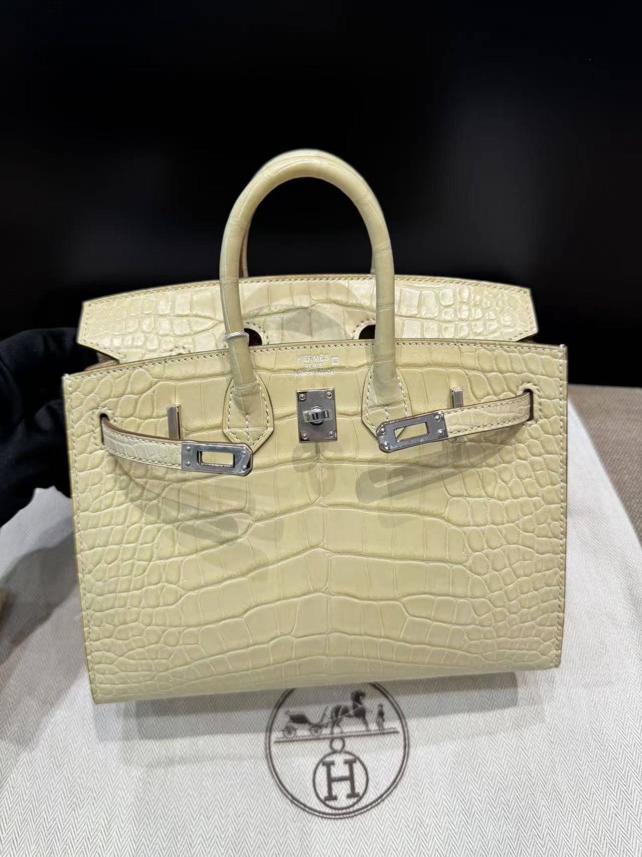 HERMES テディ Hermes Teddy Kelly 20 Etoupe Shearling and Swift Palladium Hardware