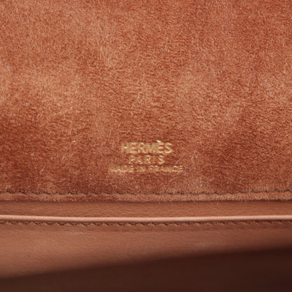 HERMÈS Kelly Pochette Doblis Suede Gold hardware Square