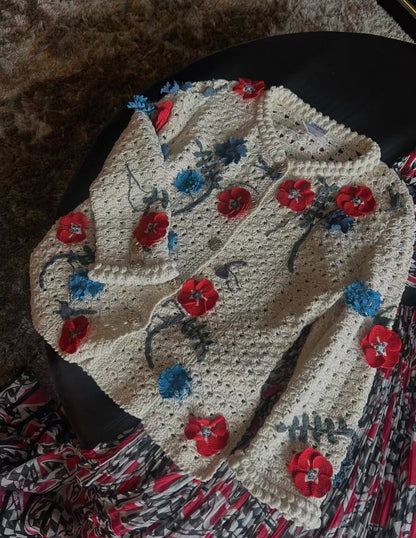 Chanel 2010 Colourful Floral Embroidered Cardigan