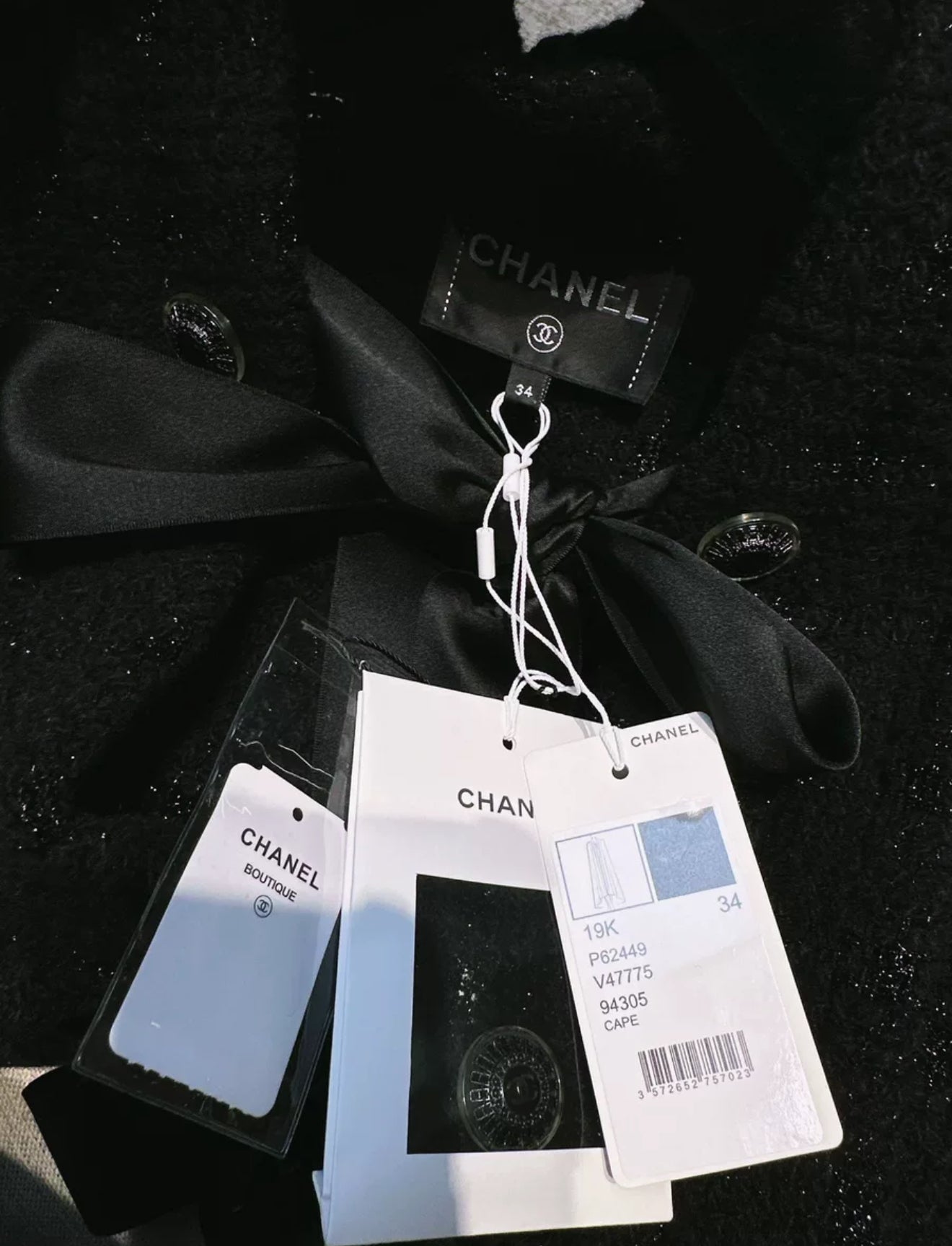 Chanel 19k Black Cape