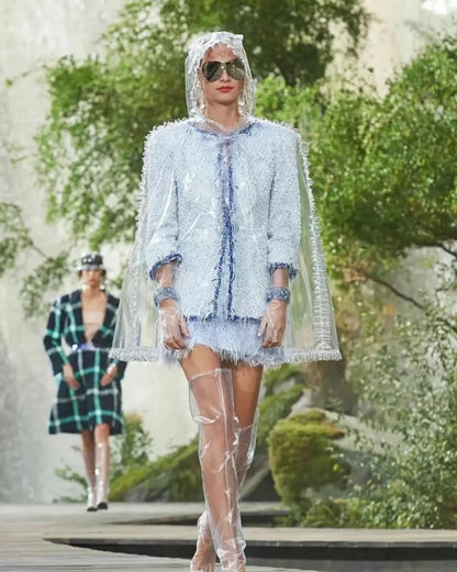 Chanel 18S Transparent Cape Polyurethane