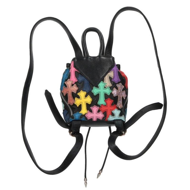 Chrome Hearts Multi-Cross Patch Leather Backpack with Dagger IGGY MINI MULTI IGGY MINI