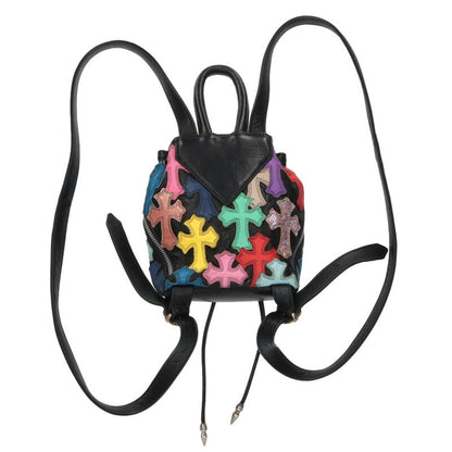 Chrome Hearts Multi-Cross Patch Leather Backpack with Dagger IGGY MINI MULTI IGGY MINI
