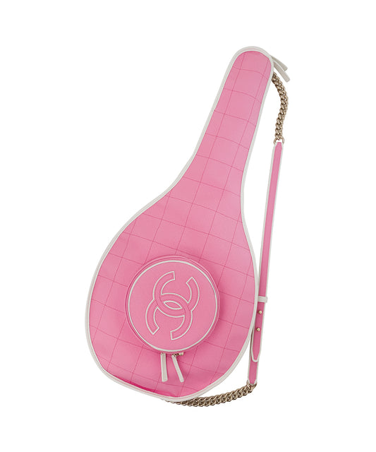 Chanel 23C Pink Large Tennis Racquet & Bag