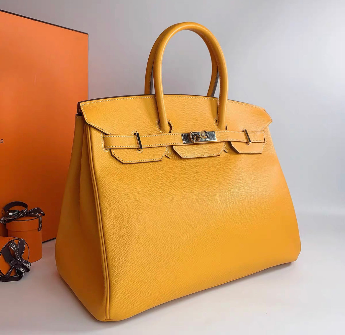 Hermès Birkin 35 Jaune D'or & Potiron Candy Epsom