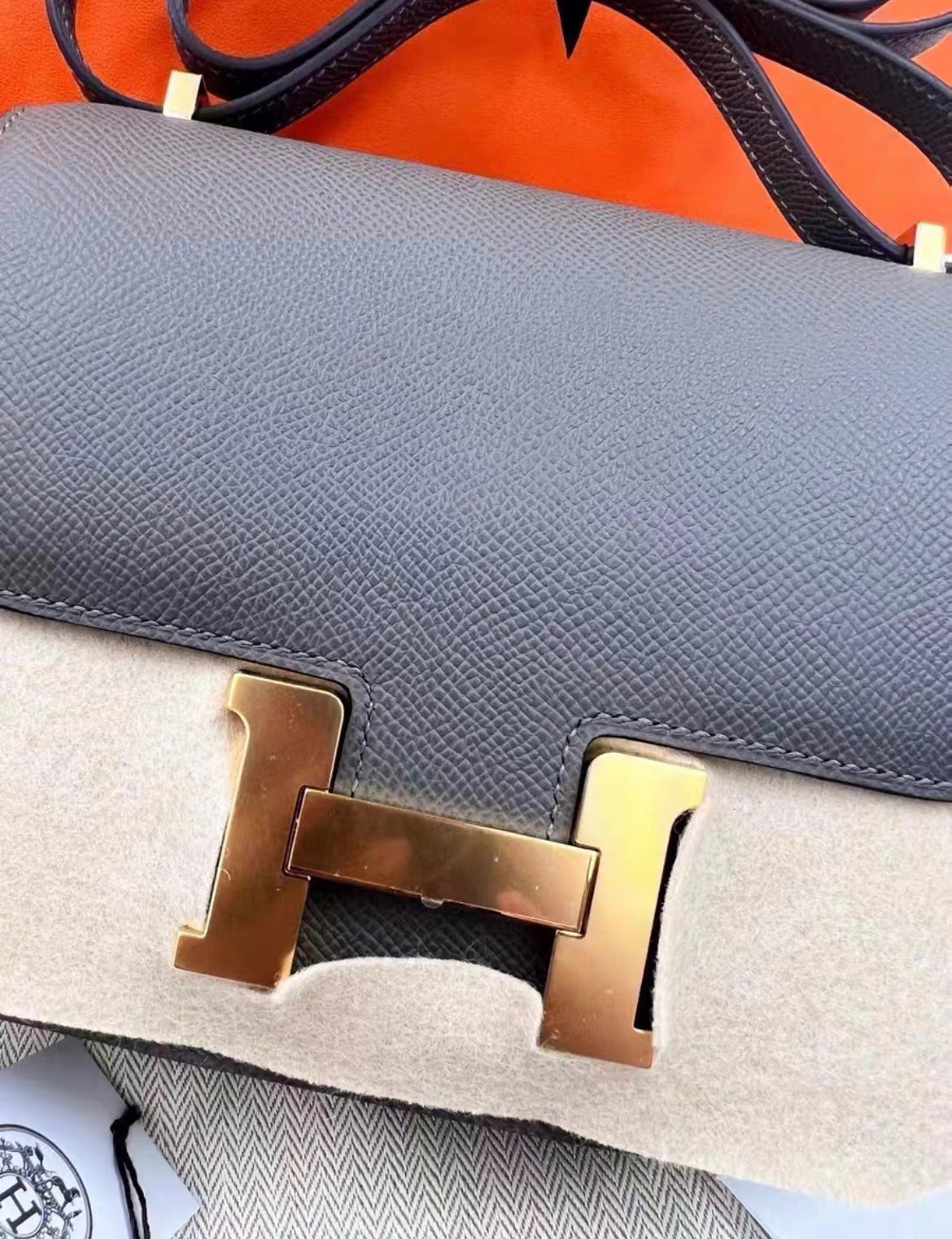 Hermès Constance 18 Gris Gold Hardware