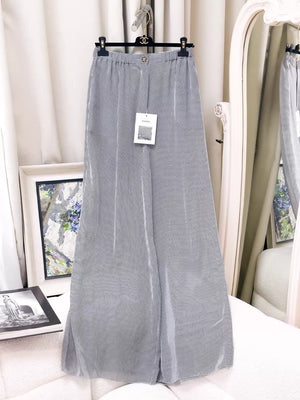 Chanel 22S blue striped pants