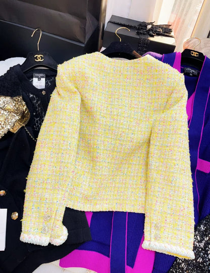 Chanel 24C Yellow Tweed Jacket