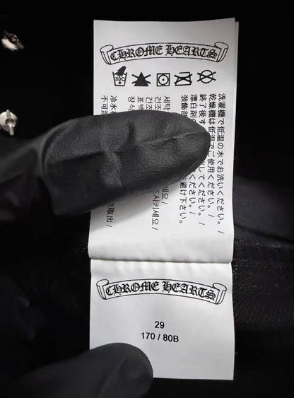 Chrome Hearts Black Studded Cargo Pants
