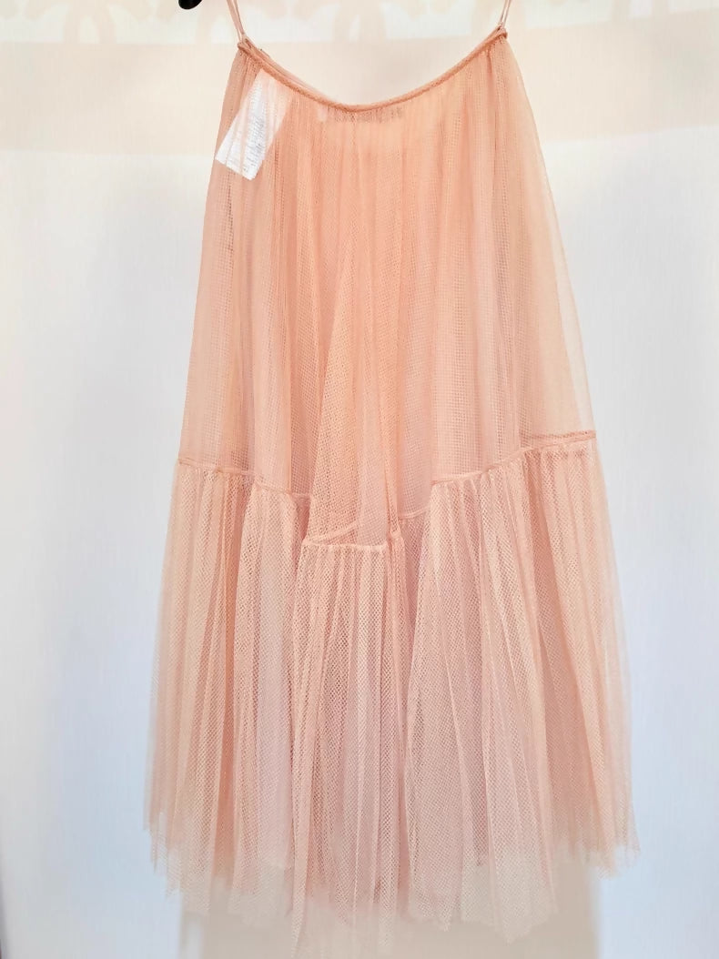 Dior blush pink midi skirt