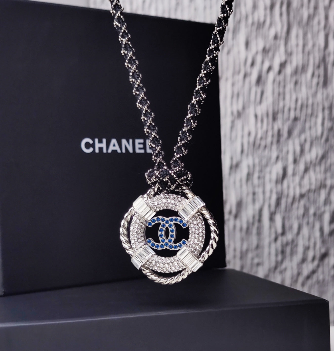 Chanel 19C Double C Diamond-set Lifebuoy Necklace