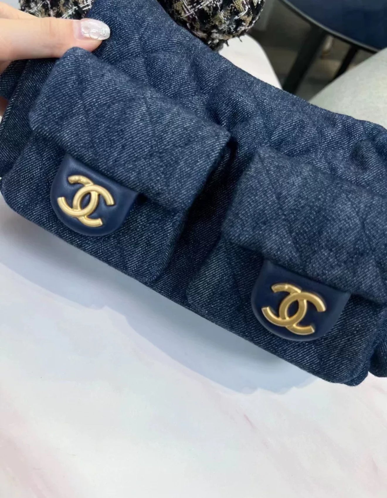 Chanel 25C Dark Blue Denim Hobo bag – Wararni.com