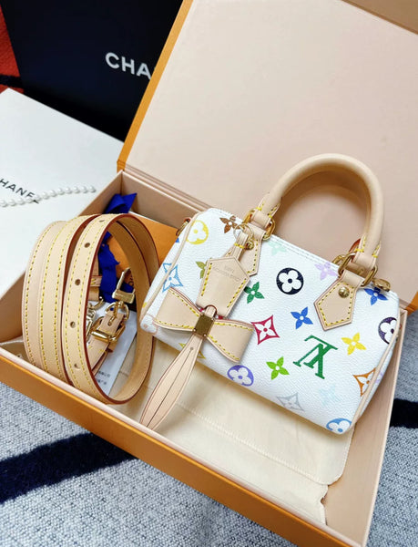 LOUIS VUITTON x Takashi Murakami NANO SPEEDY white tri-color