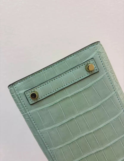 Hermès Birkin 20 Vert d'Eau Matt Alligator Gold Hardware