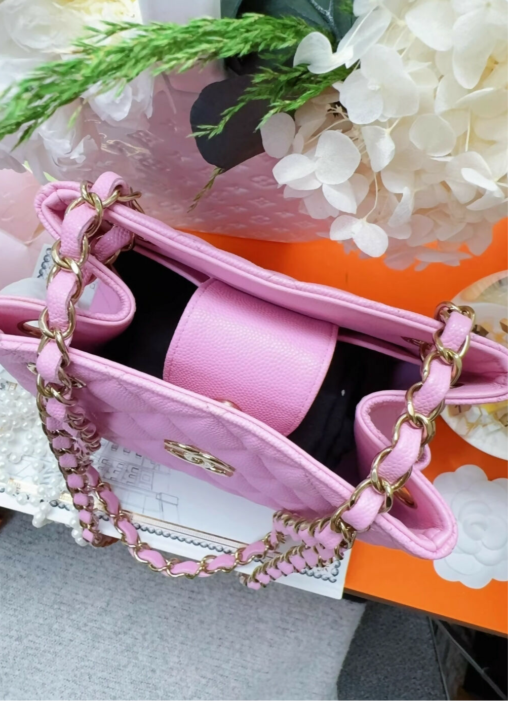 Chanel 23P pink mini tote chain bag – Wararni.com