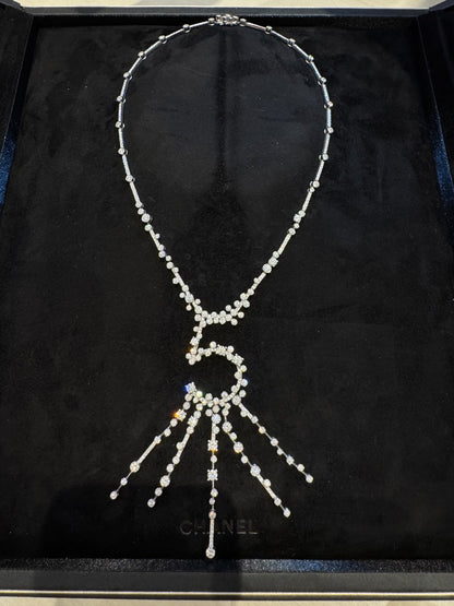 Chanel No. 5 Necklace in White Gold Full Diamonds necklace Fine Jewelry