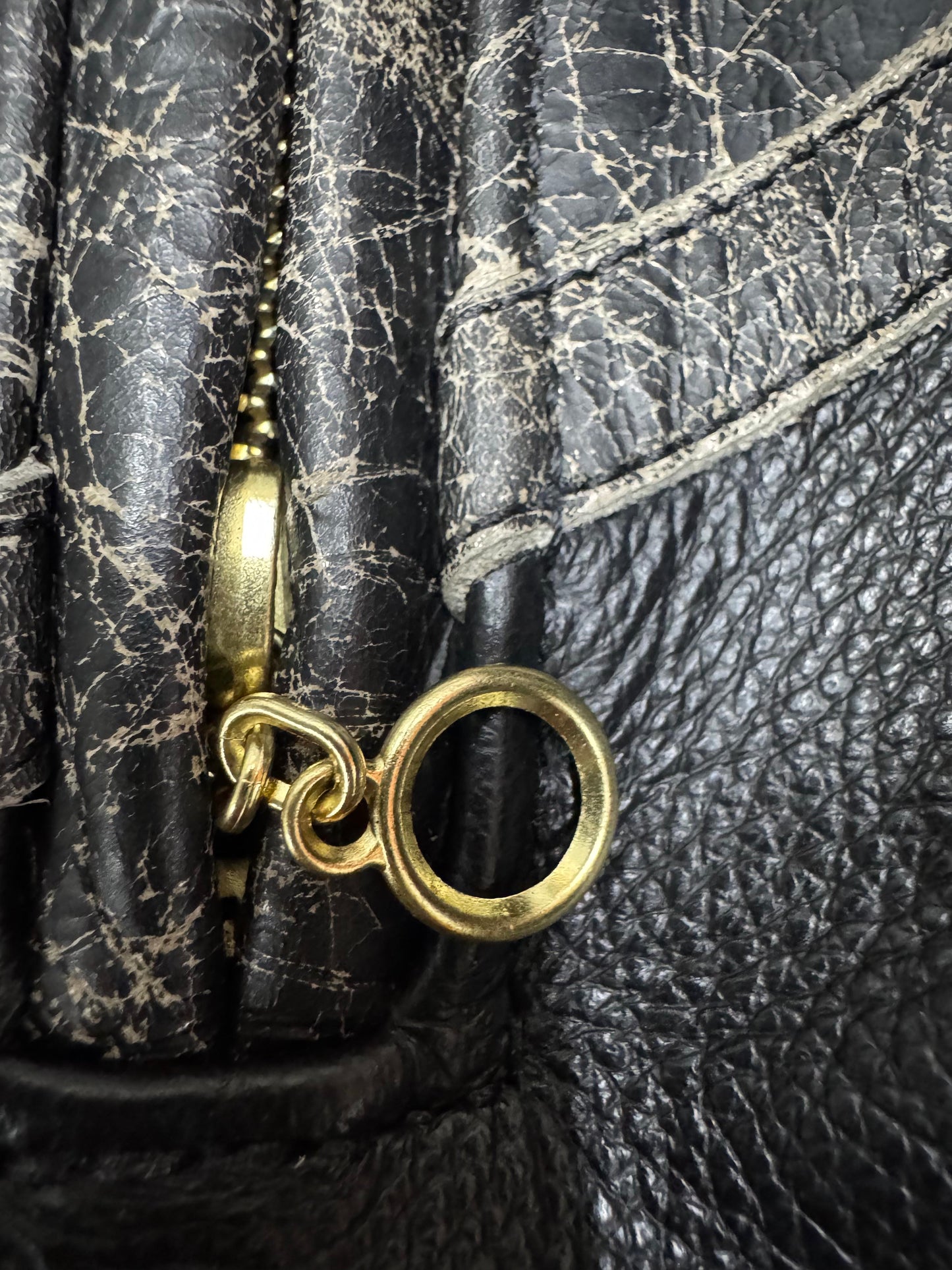 Aimé Leon Dore/ Vanson distressed Leather Moto Jacket - size M