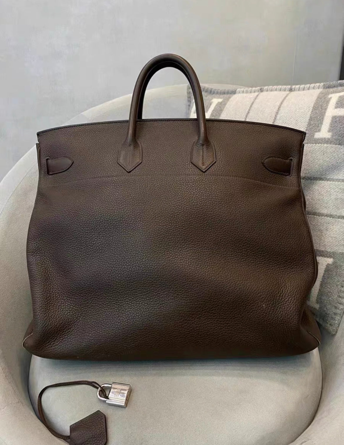 Hermès Birkin 50 Chocolate Togo Palladium Hardware