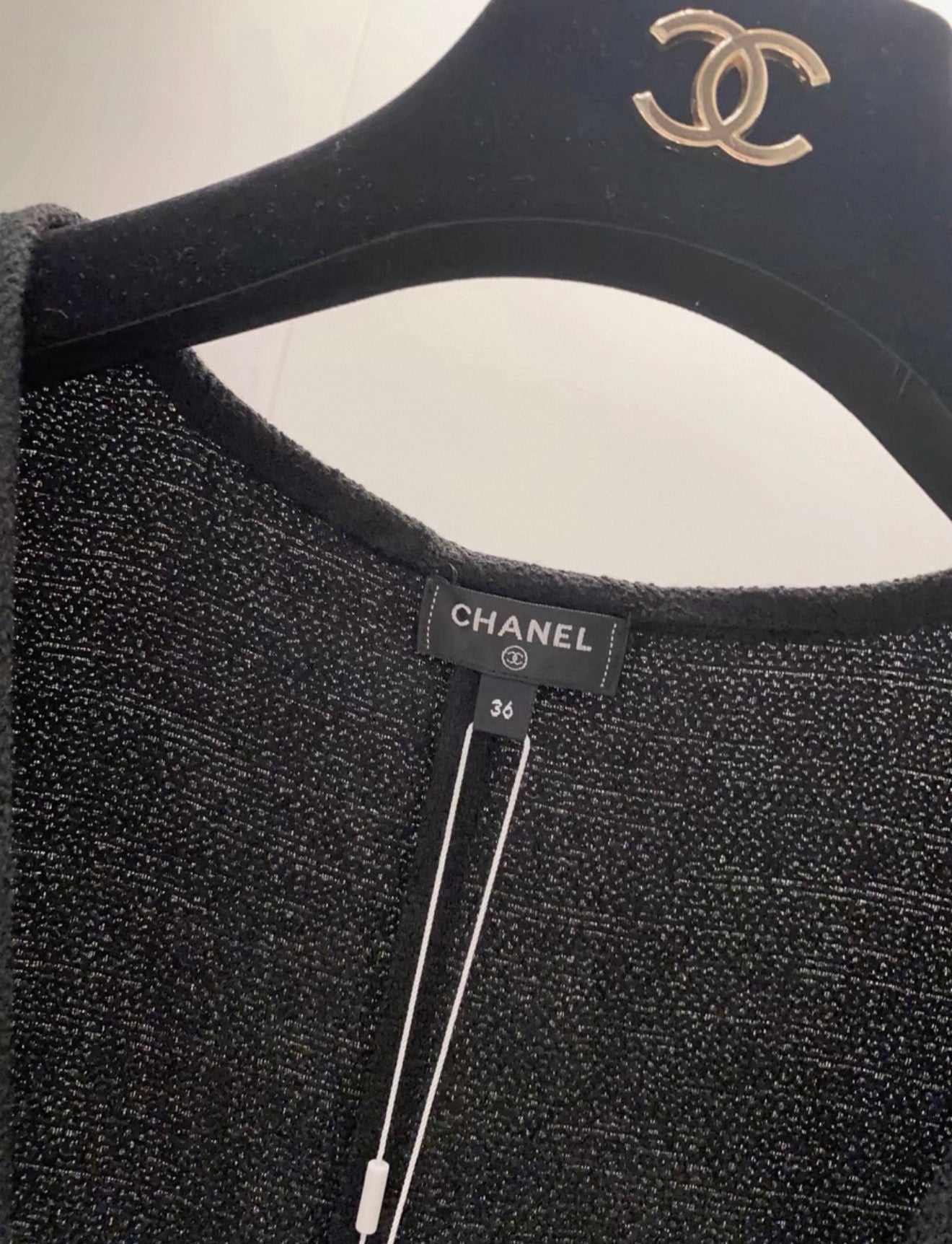 Chanel 21S black long tunic