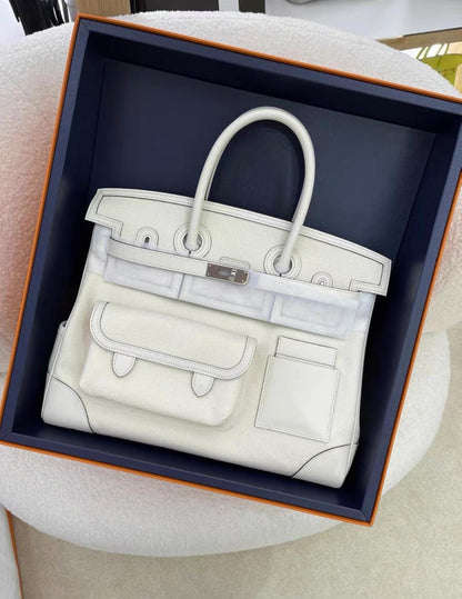 Hermès Birkin Cargo 35 Nata Toile and Swift Palladium Hardware