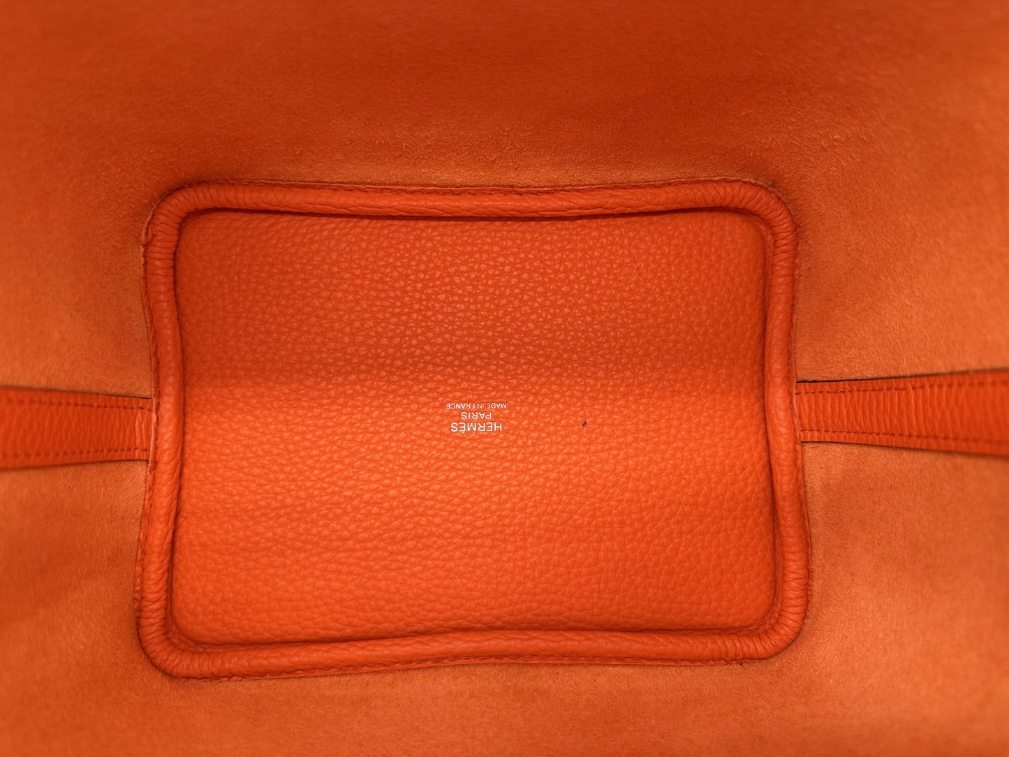 Hermès Picotin 18 Éclat Clemence / Swift Orange Minium / Rose Azalée PHW W 2024