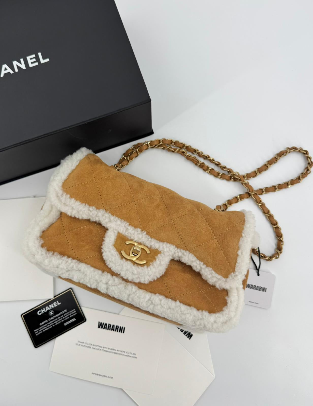Chanel 2018 Shearling Coco Neige Flap Bag