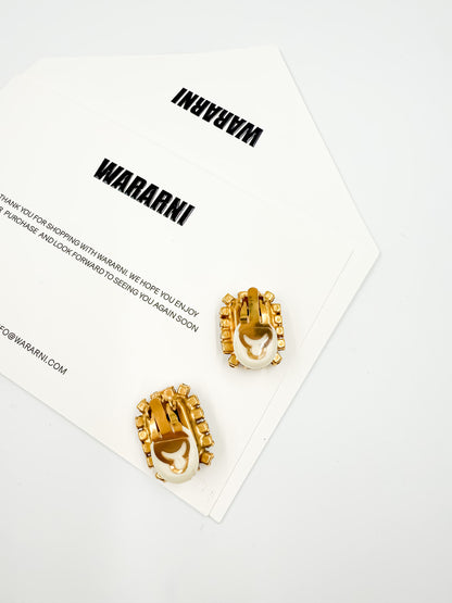 Chanel 1995 “Barbie Collection” Crystal Earrings Pink/Dark Red/Blue