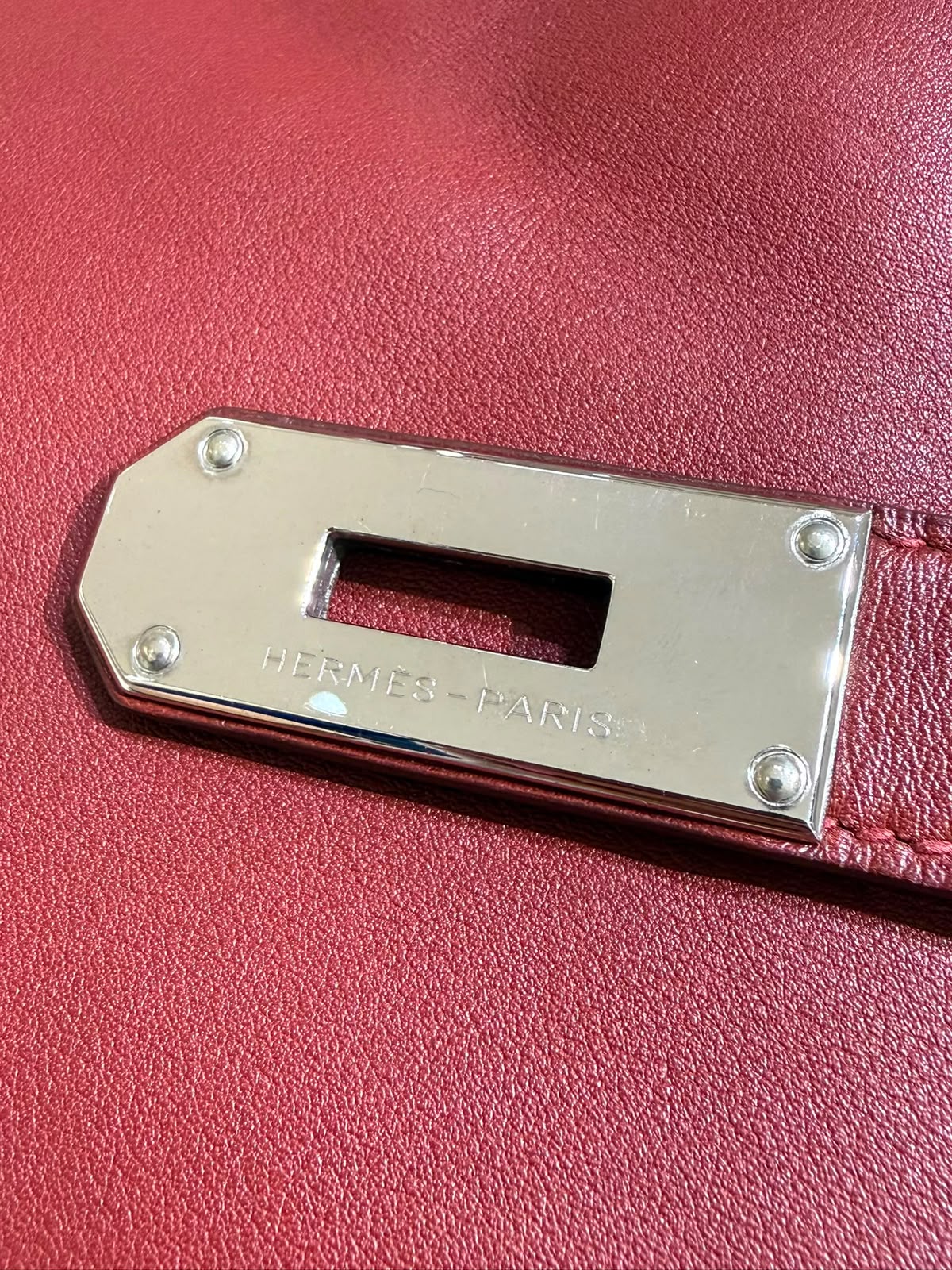 Rare* Hermes Kelly Relax 50cm Rouge H sikkim ck leather palladium hardware