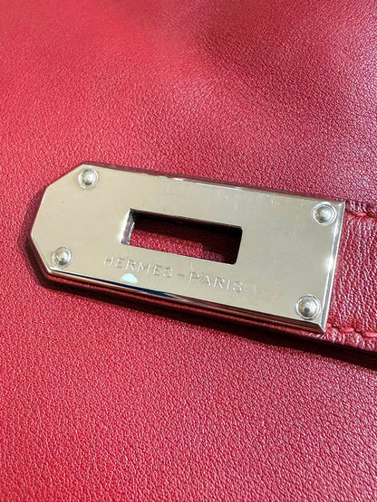 Rare* Hermes Kelly Relax 50cm Rouge H sikkim ck leather palladium hardware
