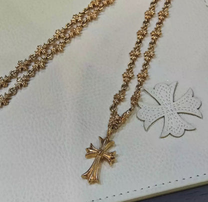 Chrome Hearts 22K Diamond Cross Pendant Necklace