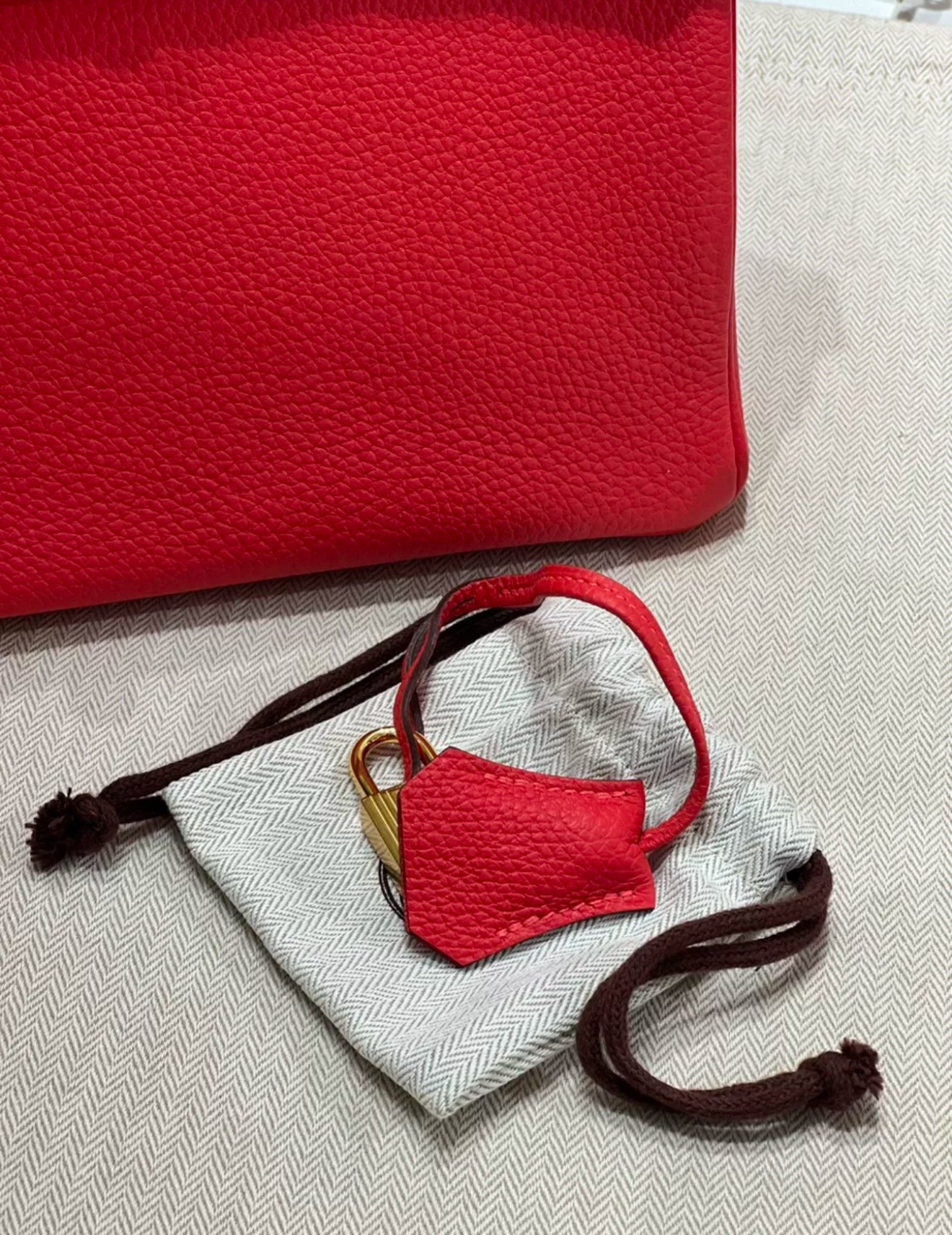 HERMES BIRKIN 25 ROUGE DE COEUR TOGO LEATHER GOLD HARDWARE