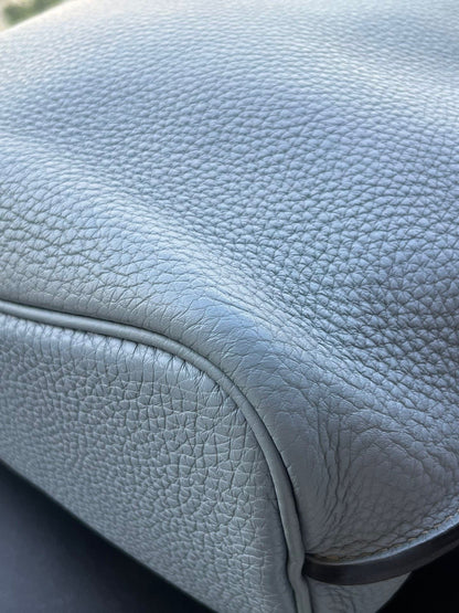 Hermès so Kelly 22 Bleu Lin togo leather palladium hardware
