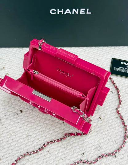 CHANEL Rose Lego Clutch very rare