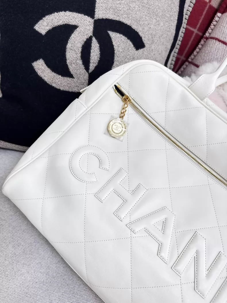Chanel 23C White tote Bag