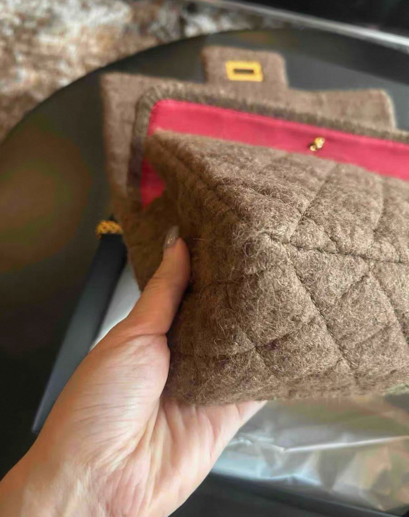 Rare Chanel 2009 Pre-fall Paris Moscow 2.55 badge bag