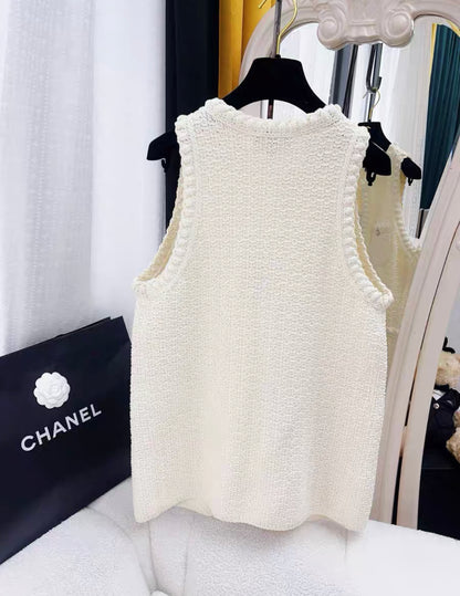 Chanel 22S Ecru Vest size 34