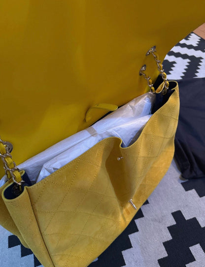 Chanel 2018 large suede leather flap