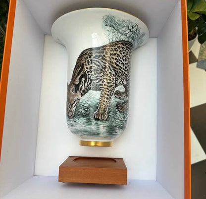 limited edition Hermes wild cat Large Vase