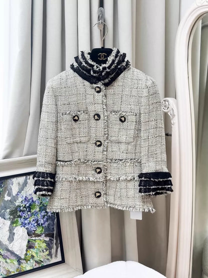 Chanel 10A Beige Tweed jacket and skirt set