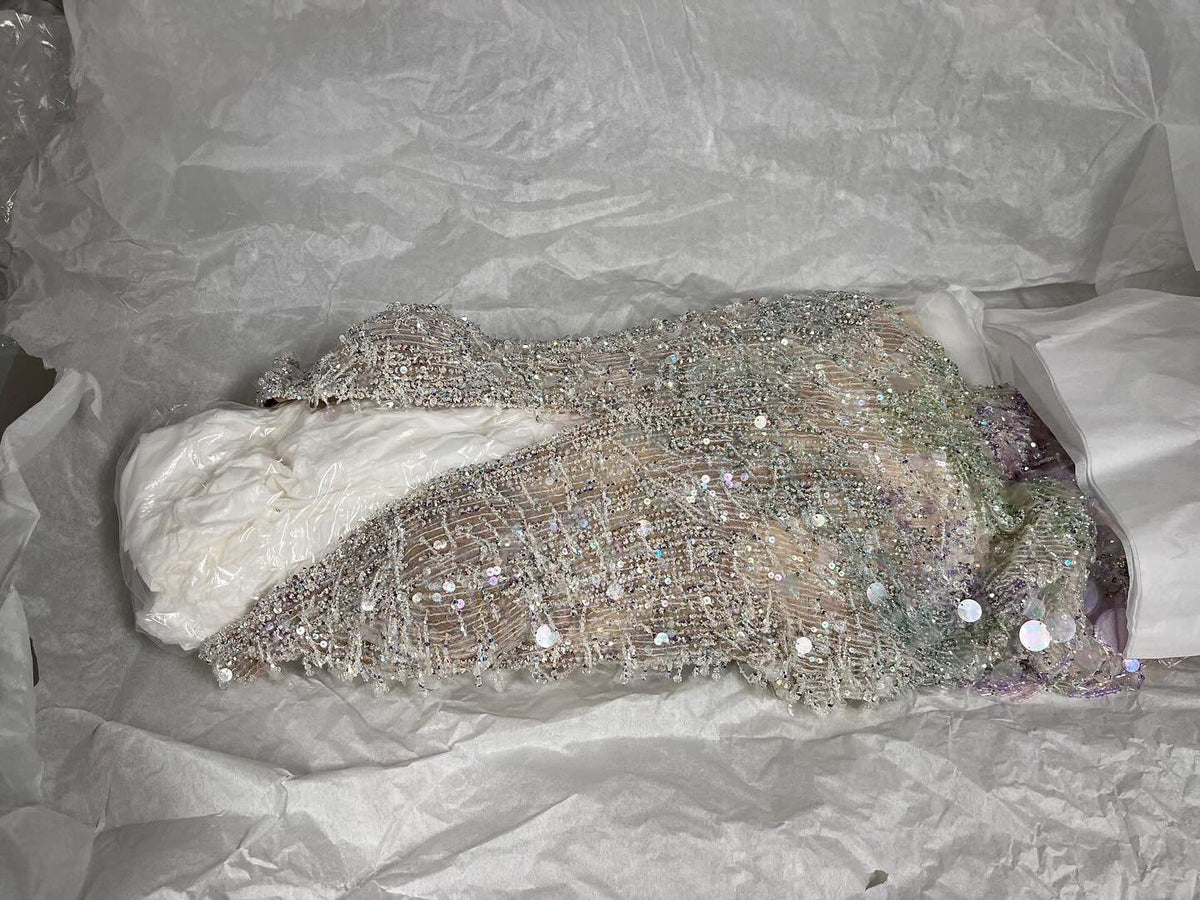 Versace met ball gala dress designed by Luigi (only 1 in the world worn by Jennifer Lopez)