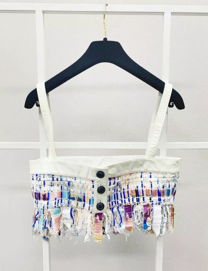 Chanel 2018 Multicolour Tweed crop top